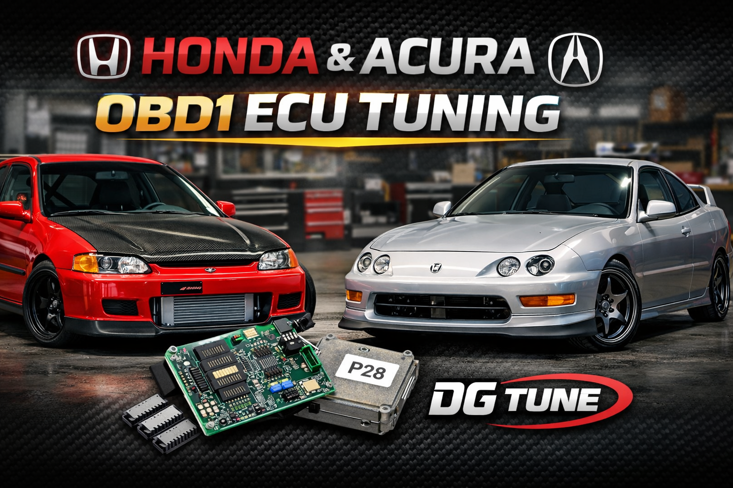 Acura & Honda OBD1 Custom ECU Tune – Premium Basemap Chip for B16/B18/B20/D15/D16/H22/H23/F20/F22/F23, Turbo & VTEC