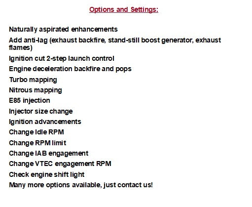 Custom Street Tune Package OBD1 Chipped or Hondata Remote Tuning S300 P28 P30 P61 P72 P75 P05 P06 P08 P07